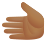 emoji-de-mão-esquerda-de-tom-de-pele-médio-escura icon