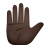 erhobene Hand, dunkler Hautton icon
