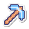 stickers style minecraft pickaxe icon