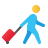 Passagier mit Gepäck icon