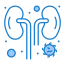 externe-nieren-virus-übertragung-flatarticons-blau-flatarticons icon