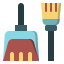 brush and dustpan icon