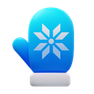 3d fluency style 파란색 장갑 icon