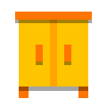 papercut style wardrobe icon