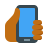 mão-com-pele-de-smartphone-tipo-5 icon