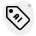 Artificial intelligence on a label isolated on a white background icon