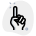 Index finger pointing in upward direction isolated on white background icon