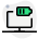 Computer battery level indicator isolated on a white background icon