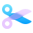 glassmorphism style 절단 icon
