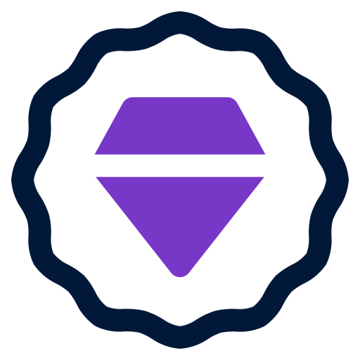 diamond badge icon