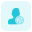 Global access of a profile reach isolated on a white background icon