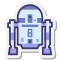 stickers style r2 d2 icon