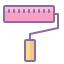 cute color style paint roller icon