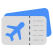 billet-d'avion-externe-voyage-et-hôtels-vectorslab-flat-vectorslab icon