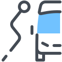 rota alternativa de ônibus urbano icon