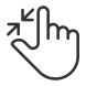 zoom out touch icon
