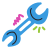 scribby style open end wrench icon