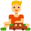 Kid Playing With Toy Car icon