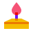 color glass style spa candle icon