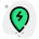地图上的外部电源位置用于快速电动汽车充电电池绿色tal-revivo icon