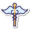 stickers style caduceus icon