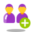 arcade style add male user group icon
