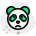 Sad panda frowning pictorial representation chat emoticon icon