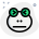 Frog confounded pictorial representation with eyes closed emoticon icon