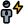 businessman with a flash layout isolated on a white background icon