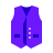 color glass style vest icon