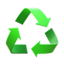 3d fluency style recycling icon