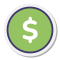 미국 달러화 동그라미 icon