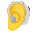 带助听器的耳朵 icon