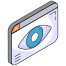 Círculo-de-design-3d-de-monitoramento-da-web externo icon