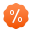 skeuomorphism style discount icon