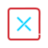 neon style close window icon