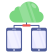 connect smartphones icon