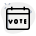 Voting month highlighted on scheduled month calendar icon