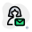 email message of a user received online icon