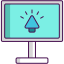 外部计算机显示器计算机科学 flaticons 线性颜色平面图标 2 icon