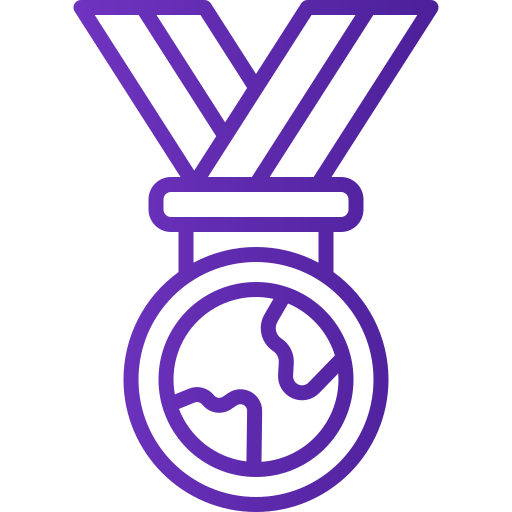 external-medal-mother-earth-day-basic-line-gradient-yogi-aprelliyanto icon