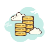cloud style sales performance icon