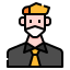 businessman in mask icon