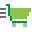 color pixels style fast cart icon