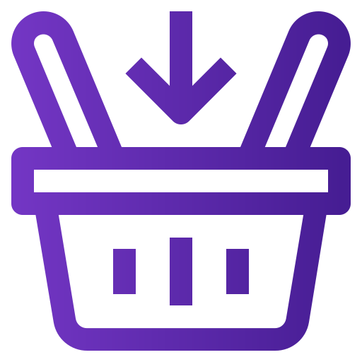 cesta-de-compras-externa-loja-de-varejo-linha-básica-gradiente-yogi-aprelliyanto icon