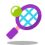 arcade style tennis racquet icon