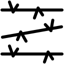 pastel glyph style barbed wire icon