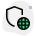 International service of an anti-virus shield defensive software icon