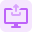 Upload content online from personal computer layout icon