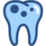 carie-esterna-dentale-premium-bluetone-bluetone-bomsymbols- icon